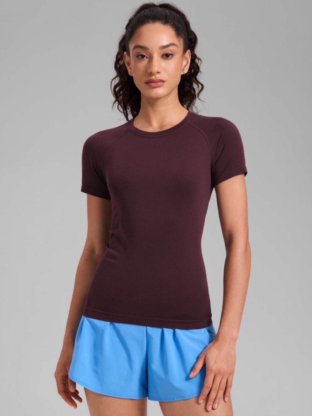 Seamless Hip Length Short Sleeve
